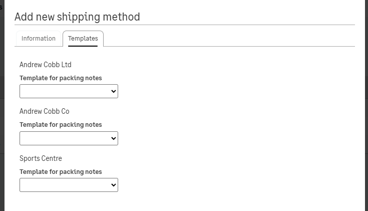 Goods out note / delivery note templates