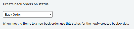 Back orders for purchases