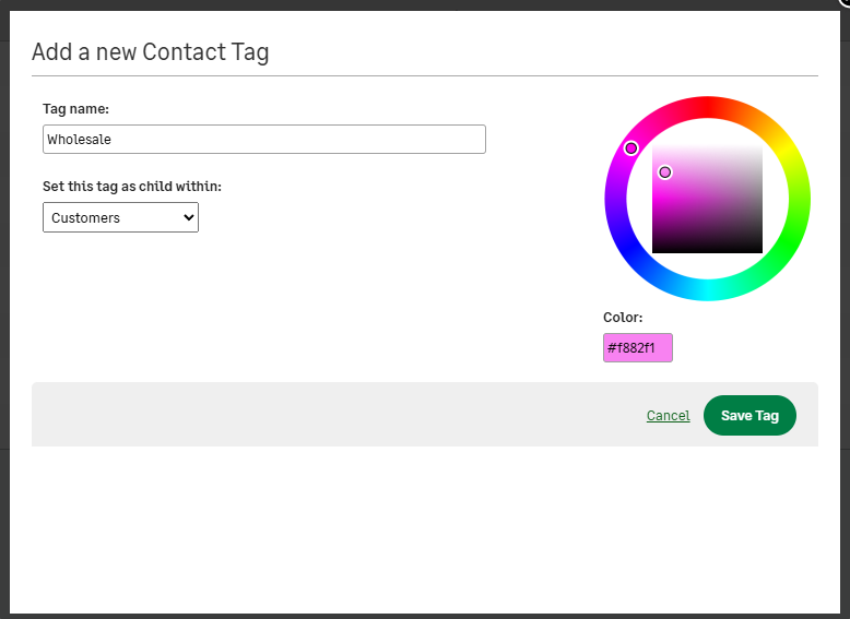 Contact tags