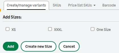 Variants: Adding products to an existing group