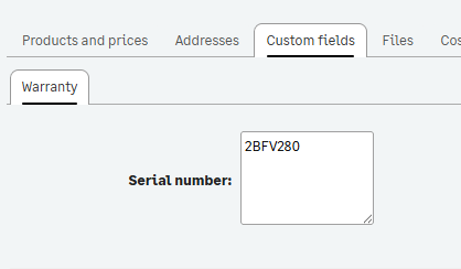 Serial number tracking