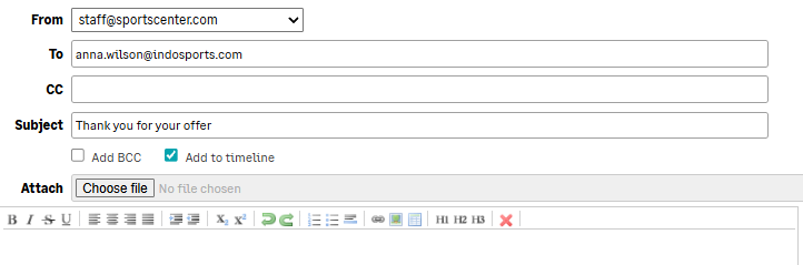 Notes on contacts and orders
