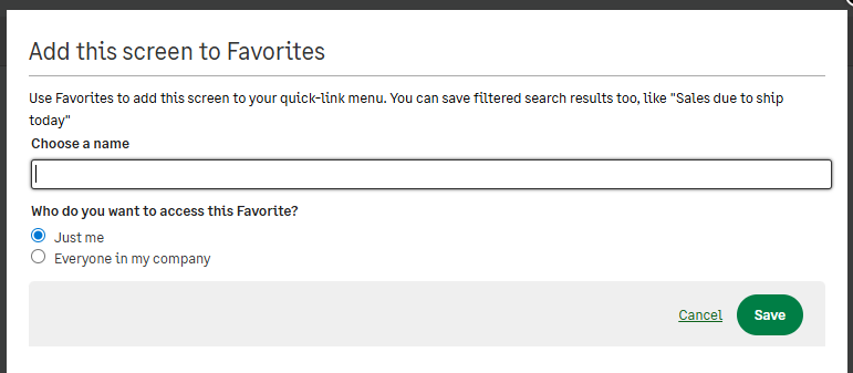 Favorites
