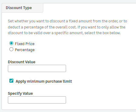 Creating a discount code