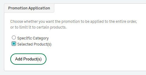 Creating a promotion