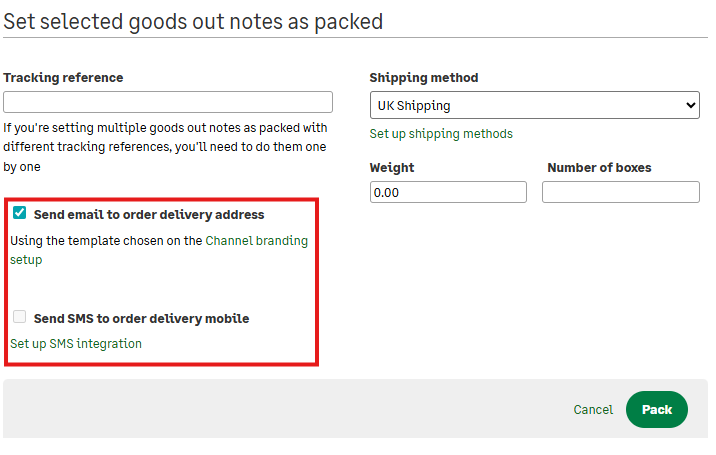 Processing goods-out notes